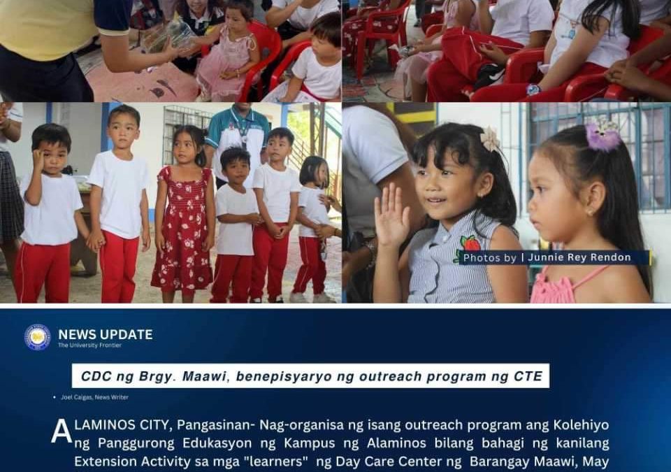CDC ng Brgy. Maawi, benepisyaryo ng outreach program ng CTE